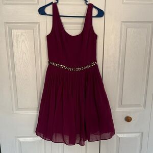 Elegant Burgundy Dress